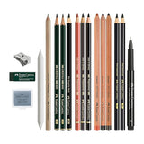 Faber-Castell Artists Dry Mediums Discovery Set 17pc