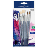 Faber-Castell Mixed Media Paint Brushes 6pk