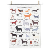 Abbott Dog Alphabet Kitchen Towel, 20x28"
