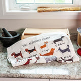 Abbott Dog Alphabet Kitchen Towel, 20x28"