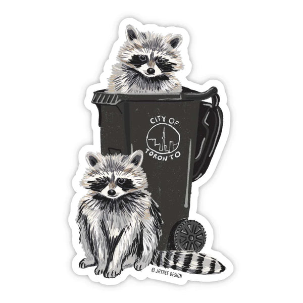 Jaybee Design Vinyl Sticker - Toronto Trash Raccoon