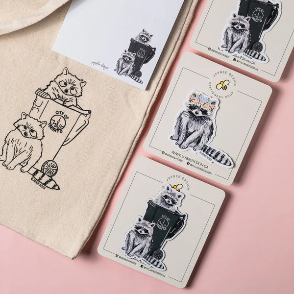 Jaybee Design Vinyl Sticker - Toronto Trash Raccoon