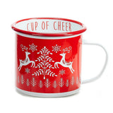 CTG GiftCraft Holiday Enamel Mug 18oz Cup of Cheer
