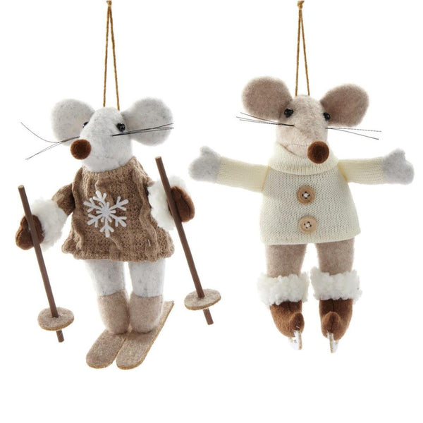 CTG Ornament - Winter Sports Mouse, Assorted