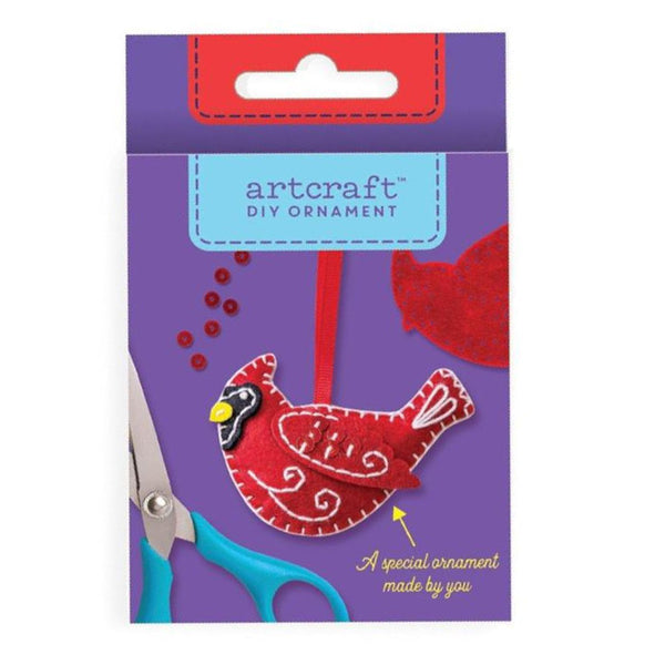 ArtCraft DIY Felt Bird Ornament Kit - Cardinal