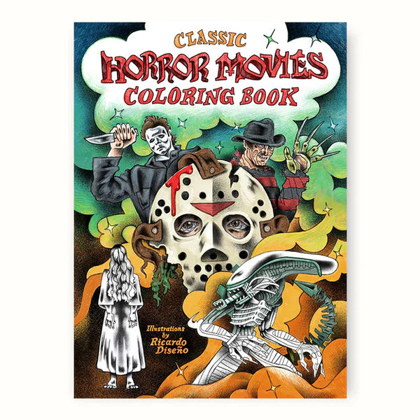 Classic Horror Movies Colouring Book by Ricard Diseño