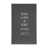 Chronicle Books One Line a Day: A Five-Year Memory Book, Charcoal Canvas