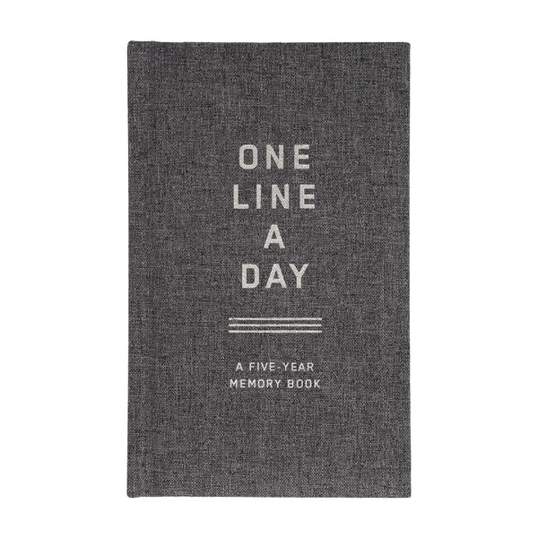 Chronicle Books One Line a Day: A Five-Year Memory Book, Charcoal Canvas