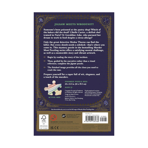 Chronicle Books 500pc Puzzle - Murder Most Puzzling Poisoned Patisserie