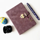 Victoria's Journals Soft-Touch Heart Lock Diary - Dusty Mauve