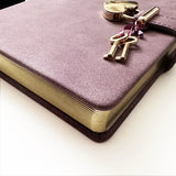 Victoria's Journals Soft-Touch Heart Lock Diary - Dusty Mauve