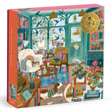 Galison 500pc Foil Puzzle - Bookshop Afternoon