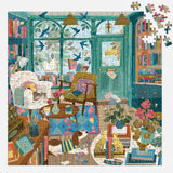 Galison 500pc Foil Puzzle - Bookshop Afternoon