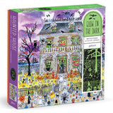 Galison 500pc Puzzle - Michael Storrings Glow-in-the-Dark Haunted House