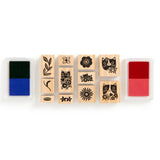 Galison Rubber Stamp Set - Blooming Cats