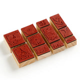 Galison Rubber Stamp Set - Blooming Cats