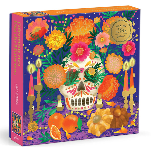 Galison 500pc Foil Puzzle - Ofrenda del Día de Muertos