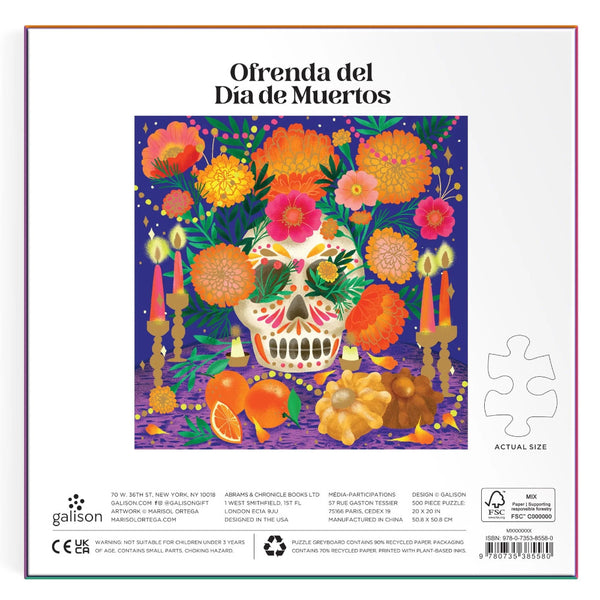 Galison 500pc Foil Puzzle - Ofrenda del Día de Muertos