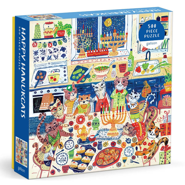 Galison 500pc Puzzle - Happy Hanukcats