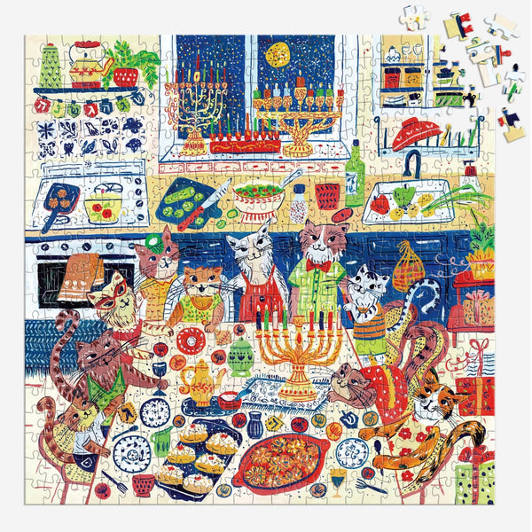 Galison 500pc Puzzle - Happy Hanukcats