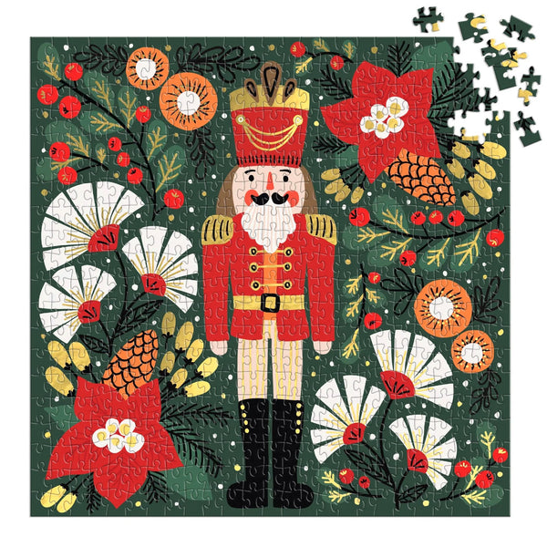 Galison 500pc Foil Puzzle - Merry Nutcracker