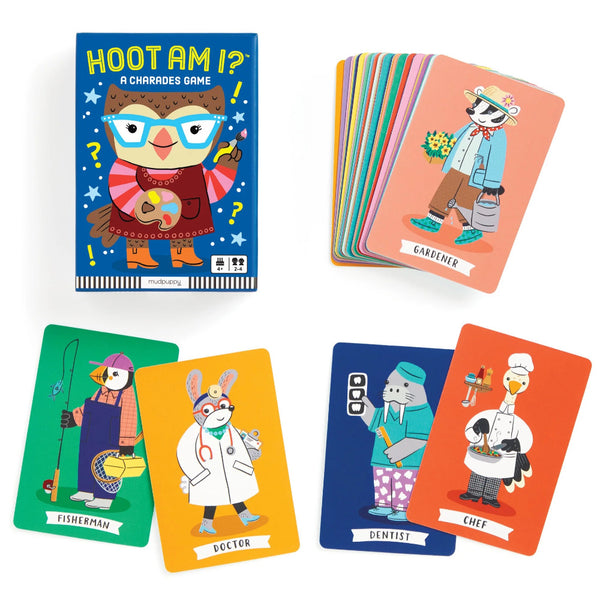 Mudpuppy Charades Card Game - Hoot am I?