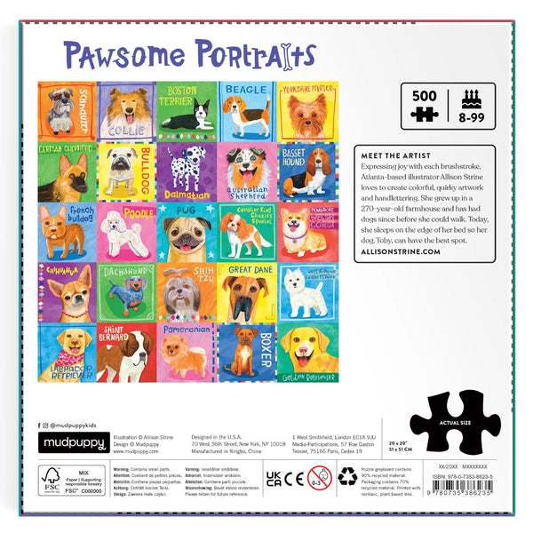 Mudpuppy 500pc Puzzle - Pawsome Portraits