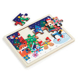 Mudpuppy 12pc Wooden Tray Puzzle - Festive Friends