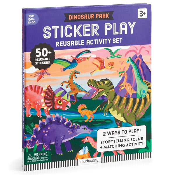 Mudpuppy Dinosaur Park Sticker Play Reusable Activity Set