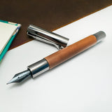 Monteverde Ritma Fountain Pen, Fine Nib - Walnut