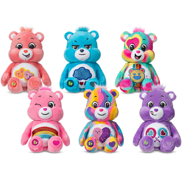 Schylling Care Bears Sparkle Plush Toy, Fun-Size - Assorted