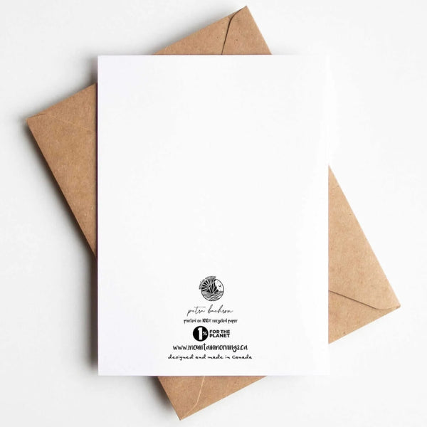 Mountain Mornings Greeting Card - Stay Wild and Free, Blank Inside