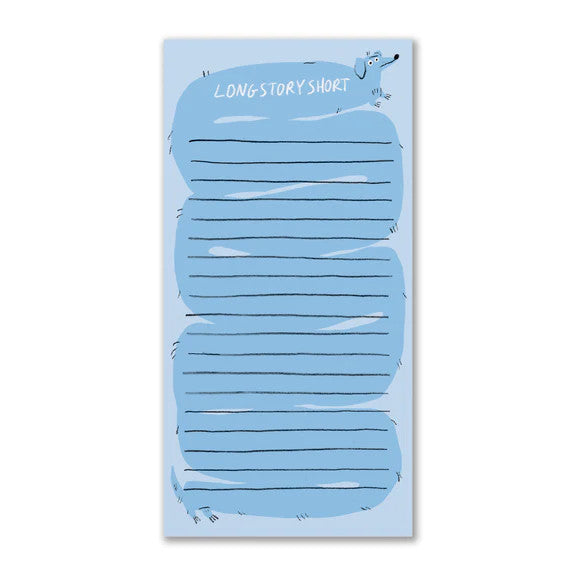 Badger & Burke Notepad, Lined - Long Story Short Dog