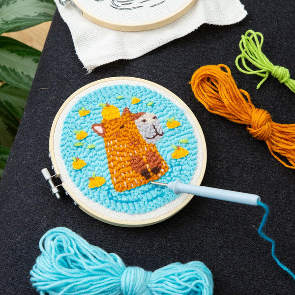 Kikkerland Mini Punch Needle Kit - Capybara