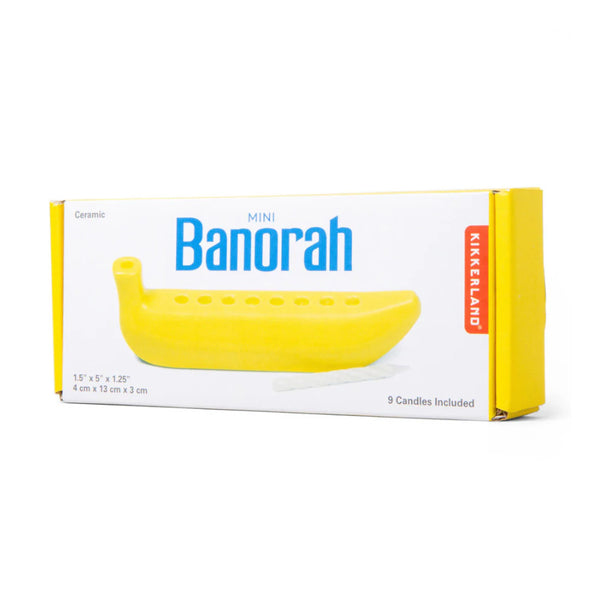 Kikkerland Banorah Mini Ceramic Menorah