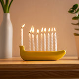Kikkerland Banorah Mini Ceramic Menorah