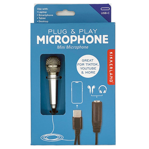 Kikkerland Plug & Play Mini Microphone