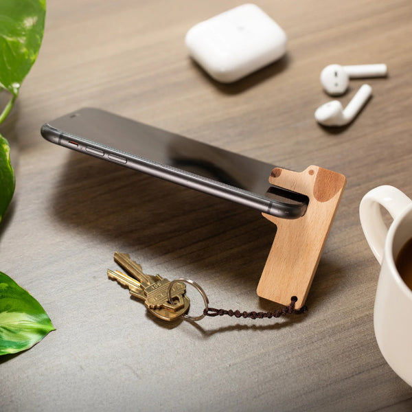 Kikkerland Pup Phone Stand Keychain