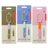 Kikkerland Inkerie On-The-Go Keychain Pen, Assorted
