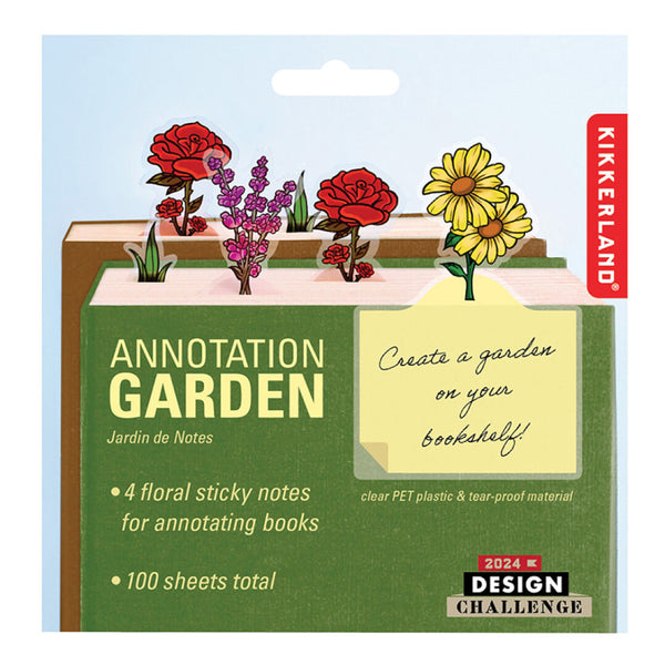 Kikkerland Annotation Garden Sticky Notes 100pk