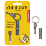 Kikkerland Cut It Out! Mini Ceramic Knife Keychain