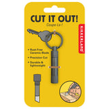 Kikkerland Cut It Out! Mini Ceramic Knife Keychain