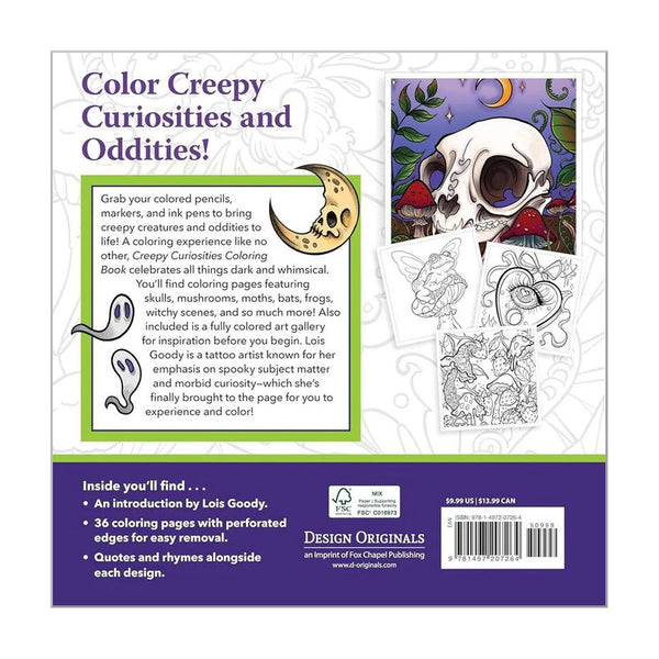 Creepy Curiosities Colouring Book by Lois Goody