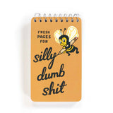 Blue Q Blank 3" x 5" Top-Coil Notebook - Silly Dumb Shit