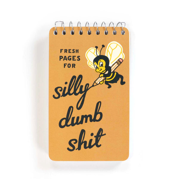 Blue Q Blank 3" x 5" Top-Coil Notebook - Silly Dumb Shit