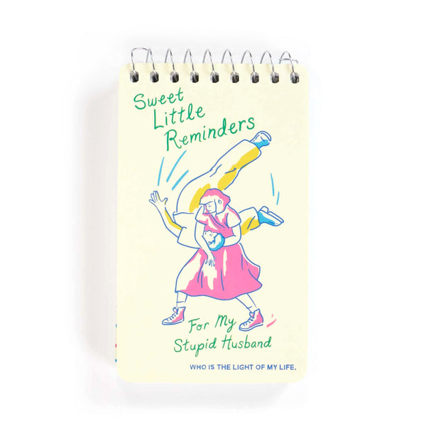 Blue Q Blank 3" x 5" Top-Coil Notebook - Sweet Little Reminders For My Stupid Husband