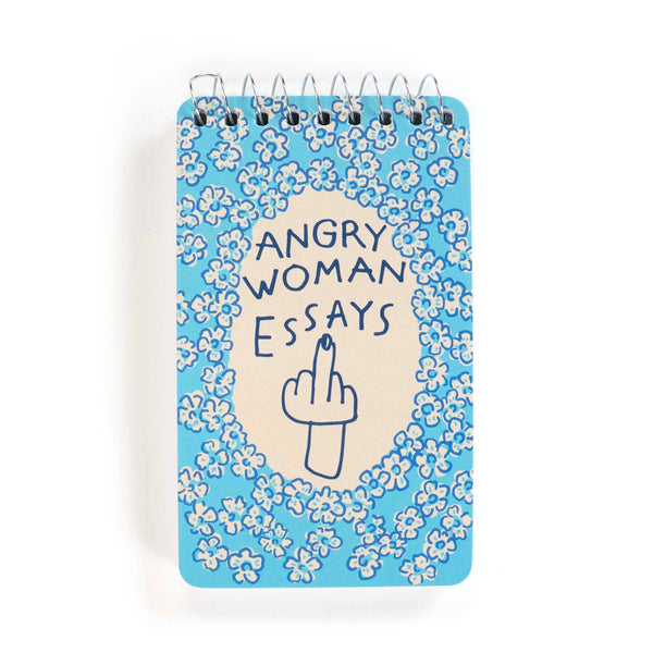Blue Q Blank 3" x 5" Top-Coil Notebook - Angry Woman Essays