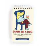 Blue Q Blank 3" x 5" Top-Coil Notebook - Diary Of A Dog