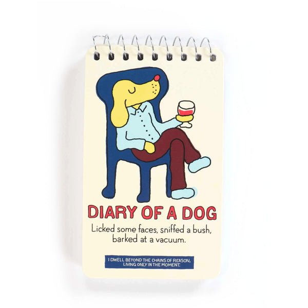 Blue Q Blank 3" x 5" Top-Coil Notebook - Diary Of A Dog