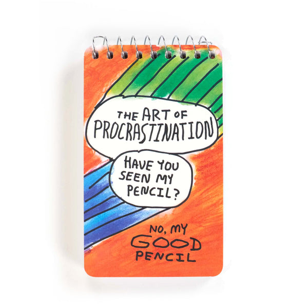 Blue Q Blank 3" x 5" Top-Coil Notebook - The Art Of Procrastination
